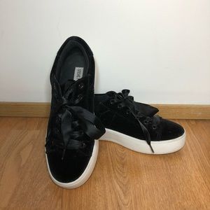 Black Velvet Steve Madden Sneakers